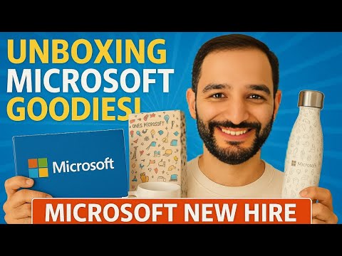 Unboxing Microsoft Goodies | Microsoft New Hire Welcome Kit 2025 🎁✨