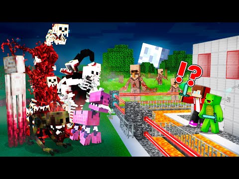 CURSED PARASITES vs Security House in Minecraft - Maizen JJ and Mikey