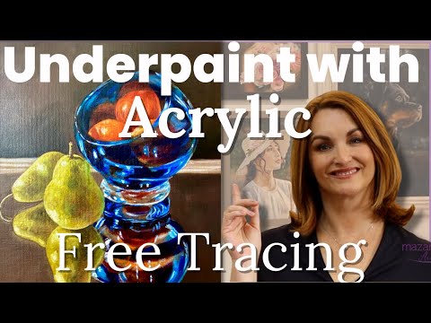 Oil over Acrylic Painting Techniques - Blue Glass Reflections