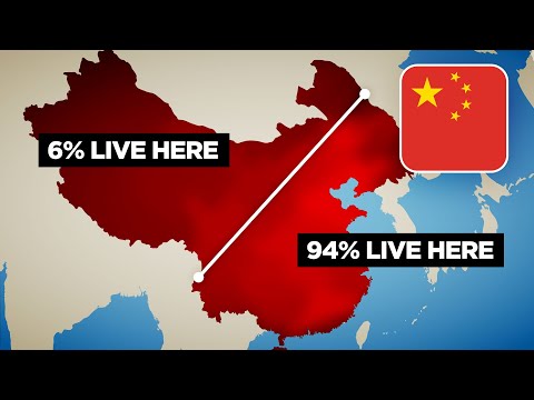 Why 94% of China Lives East of This Line