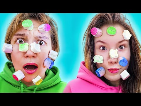 Маршмэллоу на лице! МАРШмэллоуТРЯНКА