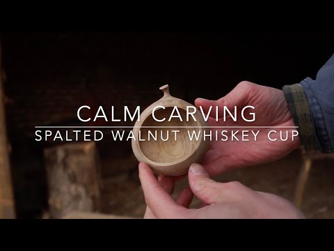 Calm Carving | Spalted Walnut Whiskey Cup