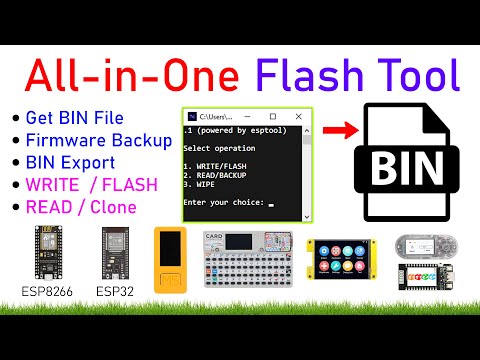 How to Read, Write & Flash BIN Files on ESP8266, ESP32, M5StickC Plus, T-Embed | Clone & Backup .bin