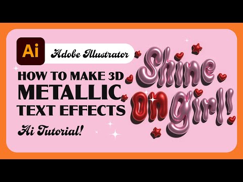 How to Create a Metallic 3D Text Effect in Adobe Illustrator (Bonus Lettering Tutorial!)