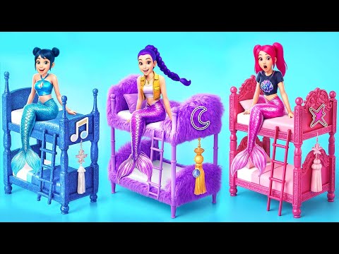 K-Pop 데몬 헌터즈 메이크오버: 인어 방 챌린지! 가난에서 기가 부자 헌트릭스로 | ChaChaBoom Korea