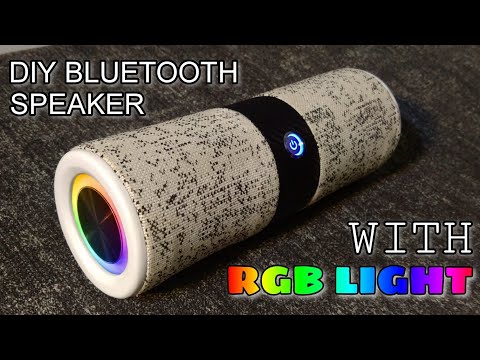 DIY Bluetooth Speaker with RGB Light || From Fabric-Covered PVC Pipe & Carbon Fiber Vinyl