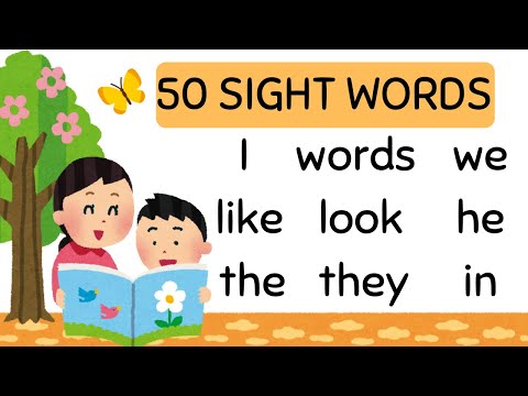 50 SIGHT WORDS FOR KIDS! (Learn High Frequency Sight Words / FRY WORDS/ DOLCH WORDS