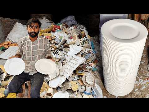 Incredible Plastic Waste Recycling Process to Make New Plastic Plates