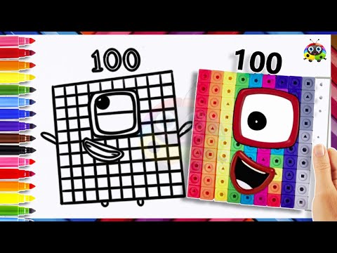 NUMBERBLOCKS 100 & 200 Drawing & Coloring For Kids  | Easy Drawings For Kids | Art Start