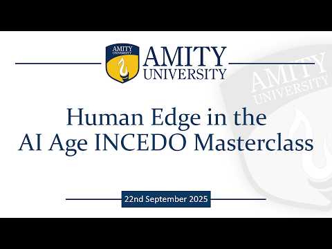 INCEDO Masterclass by Nitin Seth on Human Edge in the AI Age | 22nd Sep 2025
