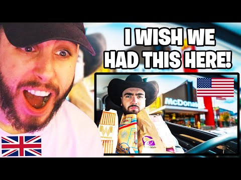 Brit Reacts to British Guy Tries EVERY American Drive Thru