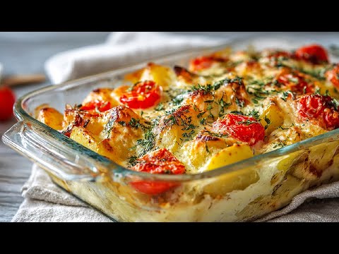 Mischen Sie Kartoffeln mit Hähnchen! Leckeres Abendessen Rezept in 10 Minuten!