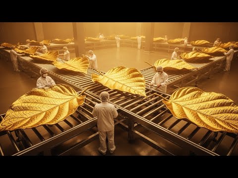 Inside a giant gold leaf factory Beating metal until it floats in the air (So satisfying!)