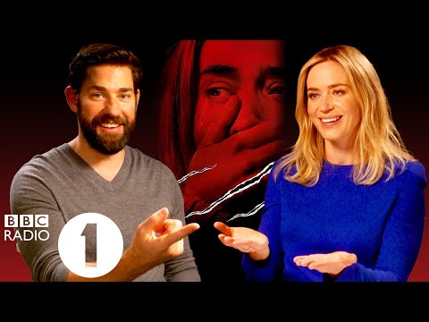 "Don't fart!" John Krasinski and Emily Blunt on what A Quiet Place *could* have been.