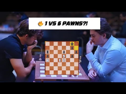 How Magnus Carlsen Survives with 1 Pawn vs 6! 😱