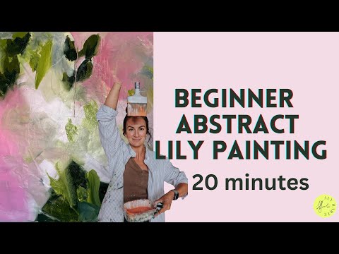 Paint an Abstract Lily painting | Process, Methods & Intuition