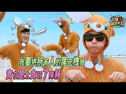 陳赫秒變「兇殘袋鼠」！狂薅baby和鄭愷尾巴！ 抓尾王實錘 | 奔跑吧兄弟3 陳赫 鄭愷 Angelababy