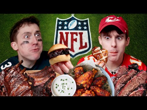 Two Brits try REAL Super Bowl Snacks for the first time!