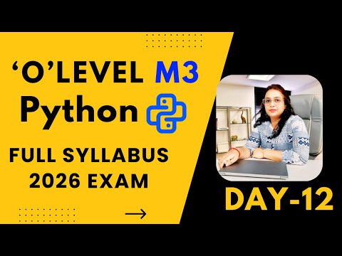 Python Day-12 | Tuple in Python Full Tutorial in Hindi | List vs Tuple | O Level 2026 Preparation