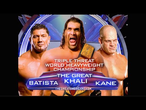 Story of The Great Khali vs. Batista vs. Kane | Great American Bash 2007