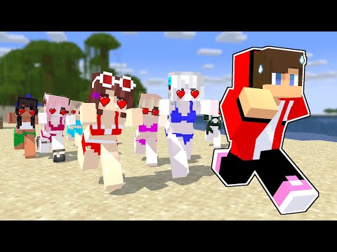 MAIZEN :When I went to the beach, JJ was so popular! ! ?- Minecraft Animation JJ & Mikey