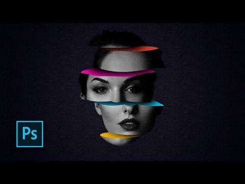 how to create sliced color head - inspired by Magdiel Lopez - Photoshop manipulation tutorials