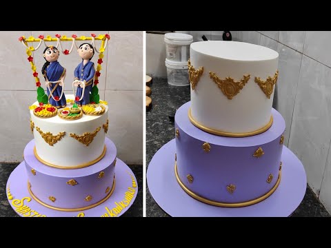 Shashtipoorthi Day Cake Design|Two Step Shashtipoorthi Cake Decorating|Gorgeous Shashtipoorthi Cake