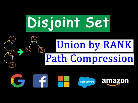 Disjoint set UNION by RANK and Path Compression