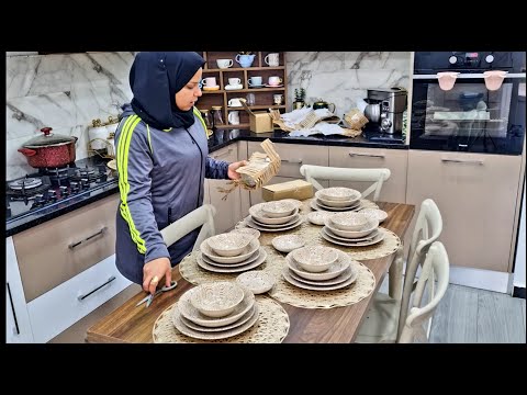 مشتريات رمضان وريتكم طاولتي الجديدة ،ماما جابتلي سرفيس زادا الخير خيرين❤❤