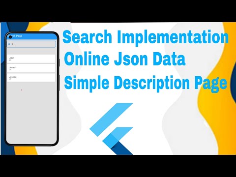 Search Online Json Flutter | With Description | Flutter Search Implementation | Json Fetch Parse