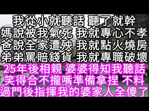 我從小就聽話 聽了就幹媽說被我氣死 我就專心不孝爸說全家遭殃 我就點火燒房弟弟說我賠錢貨我就專職破壞#心書時光 #為人處事 #生活經驗 #情感故事 #唯美频道 #爽文