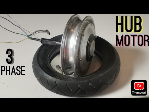 I turn hub motor into 3 phase generator #How to make high voltage generator #hooverboard generator 