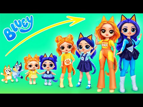 Bluey Growing Up! LOL OMG DIYs for Dolls