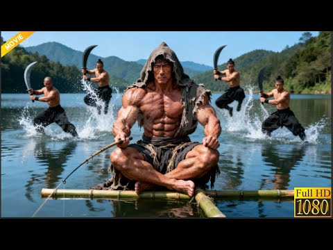 4大金剛從湖裡竄出攻擊，沒想到被釣魚小夥當場秒殺 ⚔️  抗日  MMA | Kung Fu