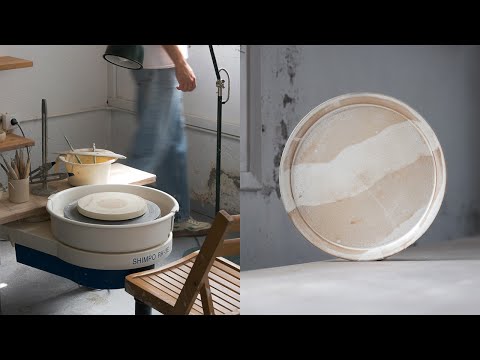 [ASMR] MAKING A CERAMIC PLATE - The Whole Process - vapor03