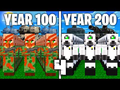 I Made Villagers Simulate 100 Years Futuristic War