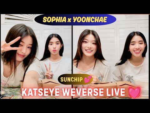 ✨(ALL SUB) KATSEYE SOPHIA and YOONCHAE WEVERSE LIVE 😻💕💟(10.03.25) Mukbang Live #weverselive #katseye