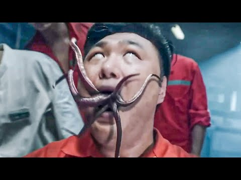 恶搞船员竟挑战吃海怪，不料竟被海怪吞噬！#深海大鱼 #惊悚 #怪兽 #灾难 #电影 #movie #电影派对 #奇幻 #章鱼 #海怪