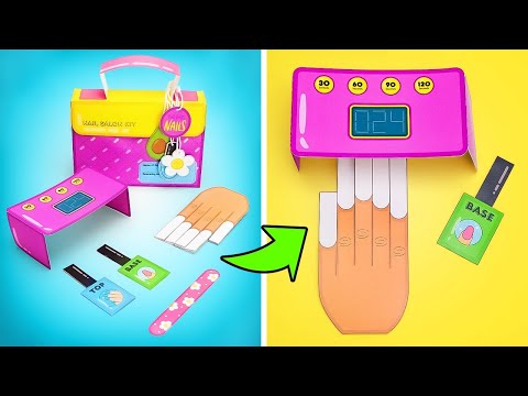 💅 DIY Paper Nail Salon Kit! Design Cute Manicures Like a Pro 💼✨