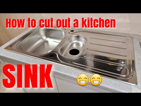 Step by step guide to cutting out a kitchen sink easily.