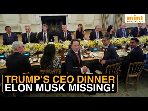 Trump Hosts Tech Titans At White House Dinner | Zuckerberg, Cook, Gates, Altman, Pichai Attend