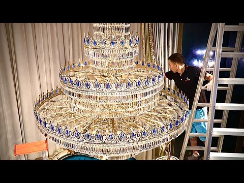 The manufacturing process of luxury crystal lamps in China