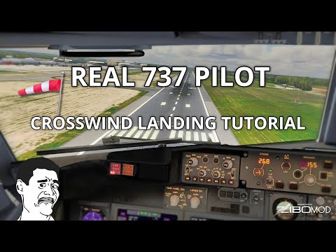 Real 737 Pilot | Crosswind Landing Tutorial | ZIBO MOD 737NG