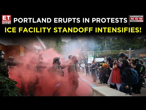 Portland On Fire Again | Protesters Block Trump’s National Guard Move At ICE Facility | World News