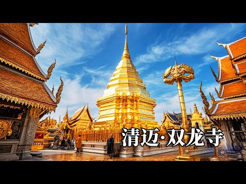 体验清迈最大的寺庙双龙寺，200公斤黄金打造，充满传奇色彩【行走世界的北京老刘】