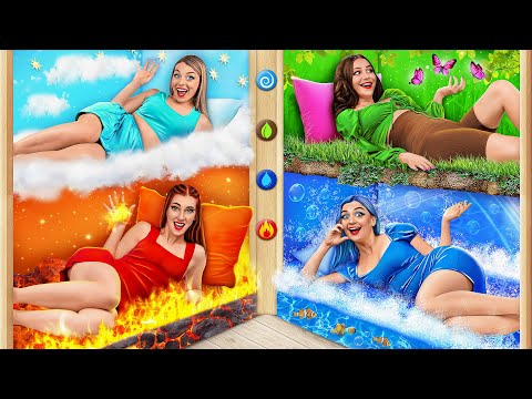 Four Elements Build a Bunk Bed | Fire Girl, Water Girl, Air Girl and Earth Girl by Multi DO