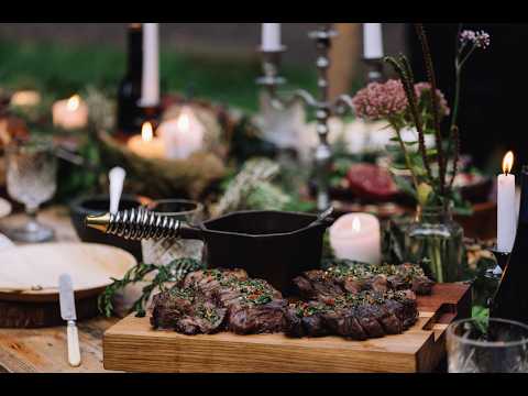 Flame Grilled T-Bone & Ribeye Steaks with Chimichurri