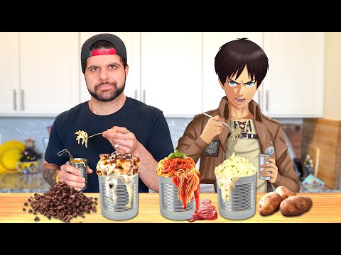 I Ate Only Attack On Titan Food for 24 Hours!