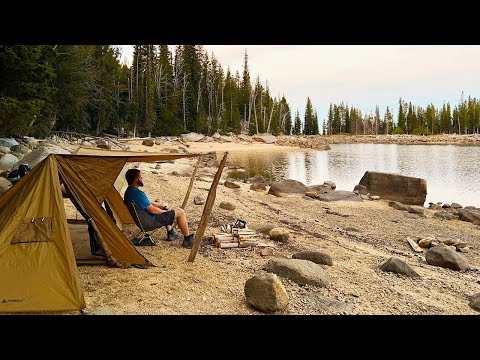 Autumn Hot Tent Camping | Wood Stove Chicken Tikka Masala