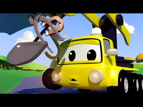 Эвакуатор Том - МАГНИТ прилип к Крану Чарли! - Автомобильный Город  🚗 детский мультфильм